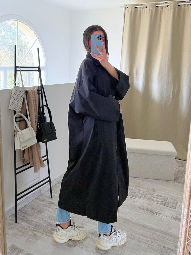 Veste Coupe Vent Oversize Noir