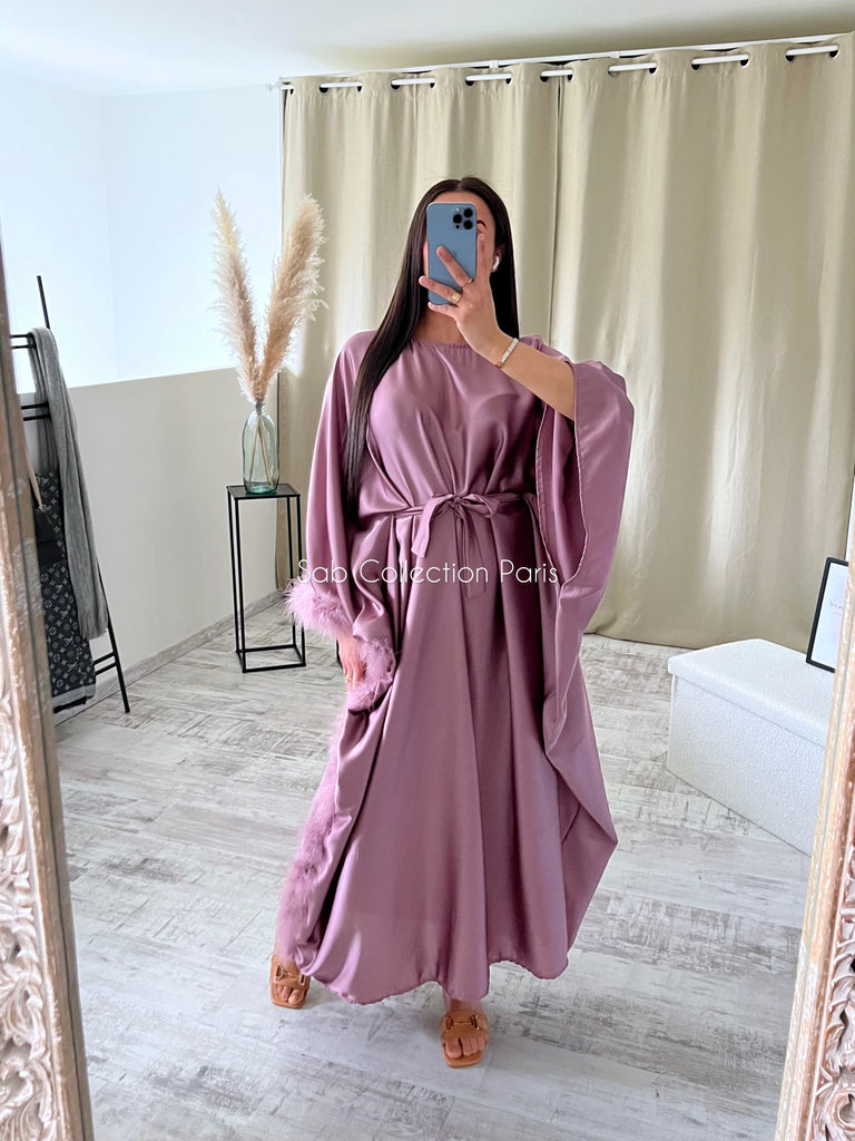 Robe Satin PLUMY Violine