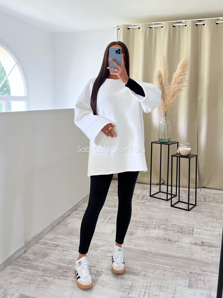 Sweat Oversize MODEST Blanc