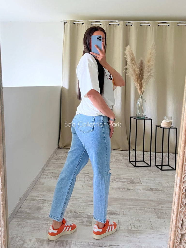 Jean MOM Fit R#3602 Bleu