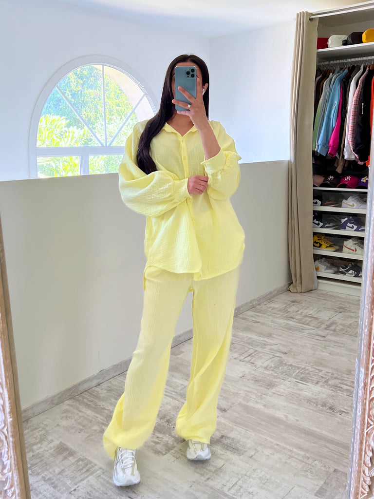 Ensemble Gaz De Coton Jaune