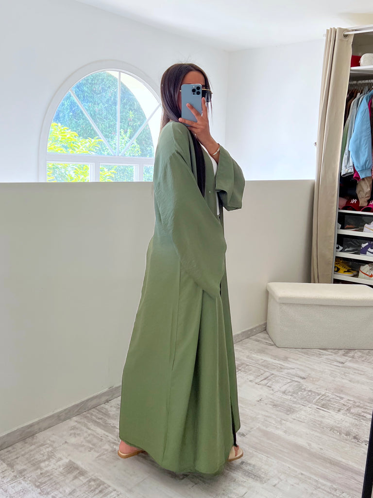 Ensemble Jupe Kimono Lin Kaki