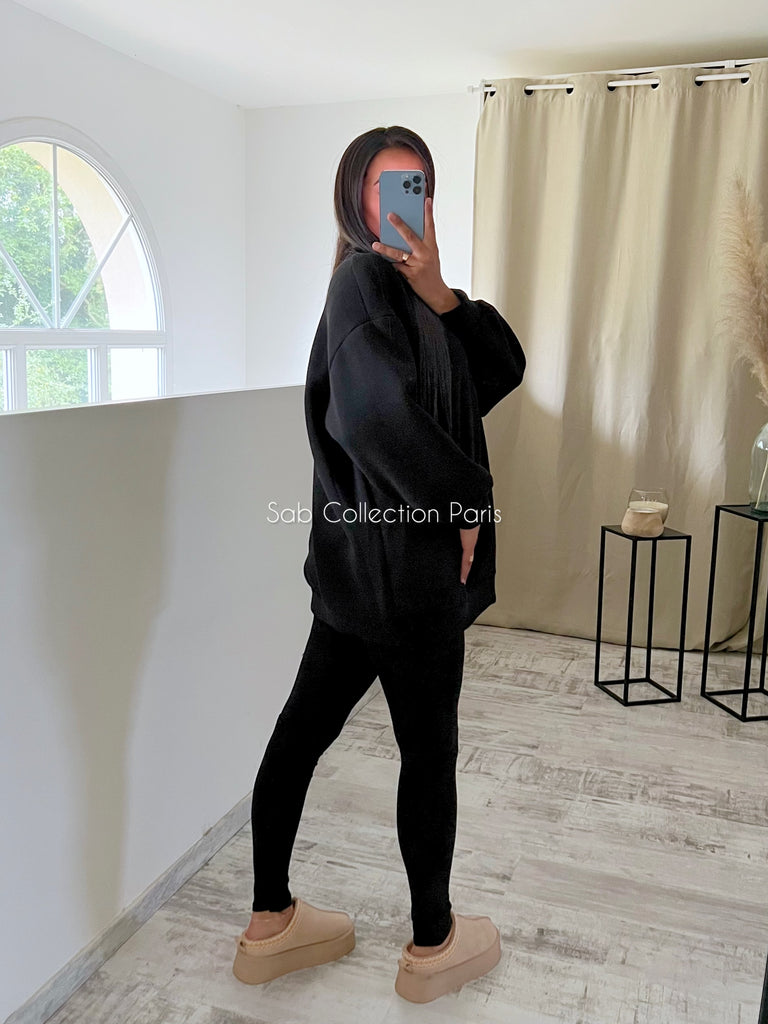 Ensemble Legging Sweat Noir