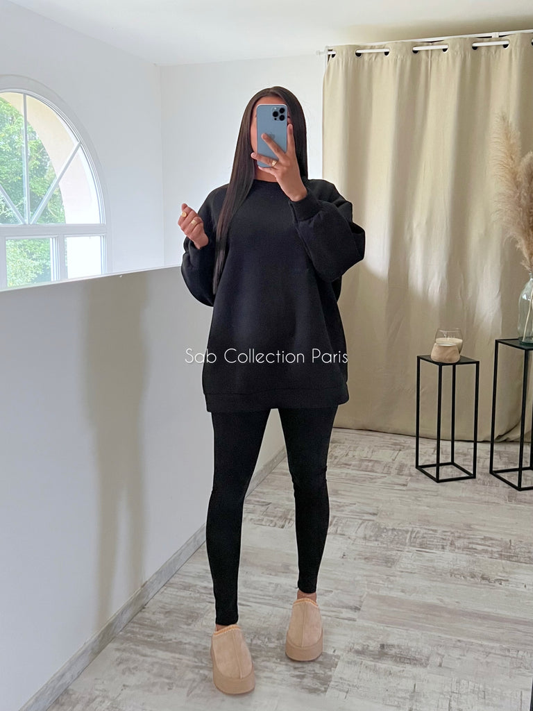 Ensemble Legging Sweat Noir
