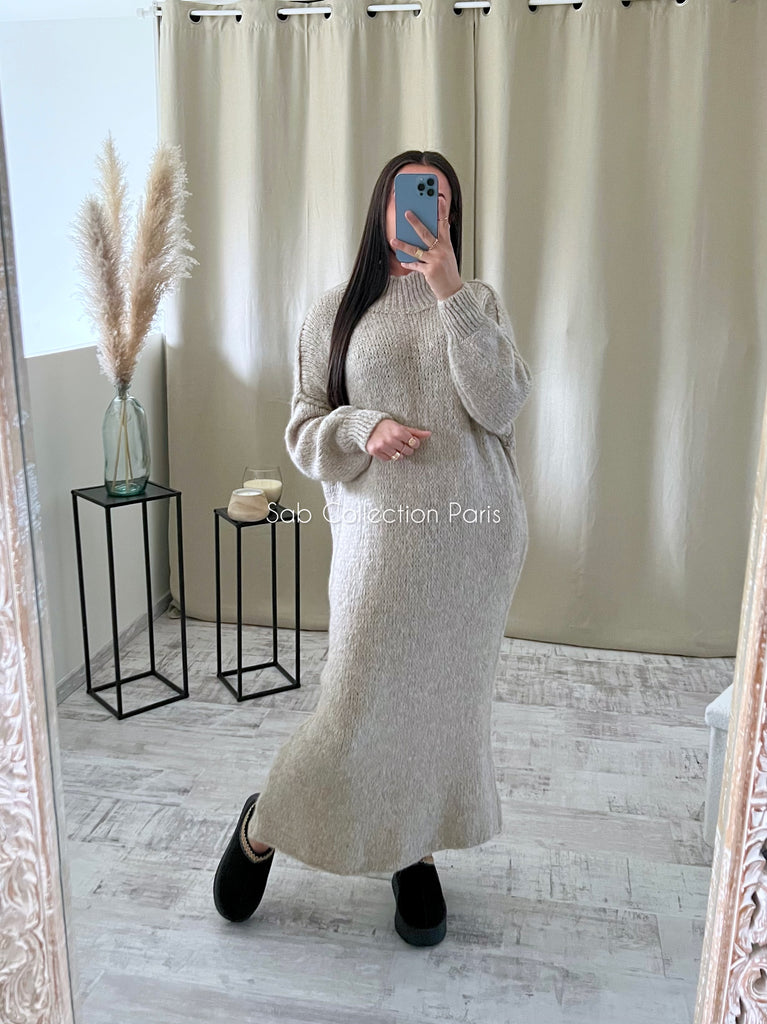 Robe MOHAIR Taupe