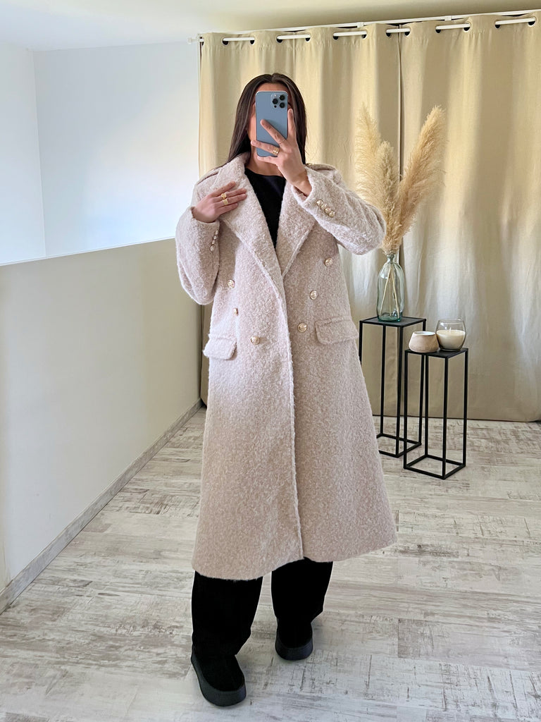 Manteau Moumoute Boutons Officiers Nude