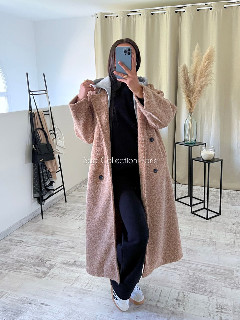 Manteau Moumoute À Capuche Camel