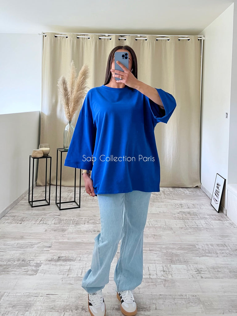 T shirt Oversize MODEST Bleu Roi