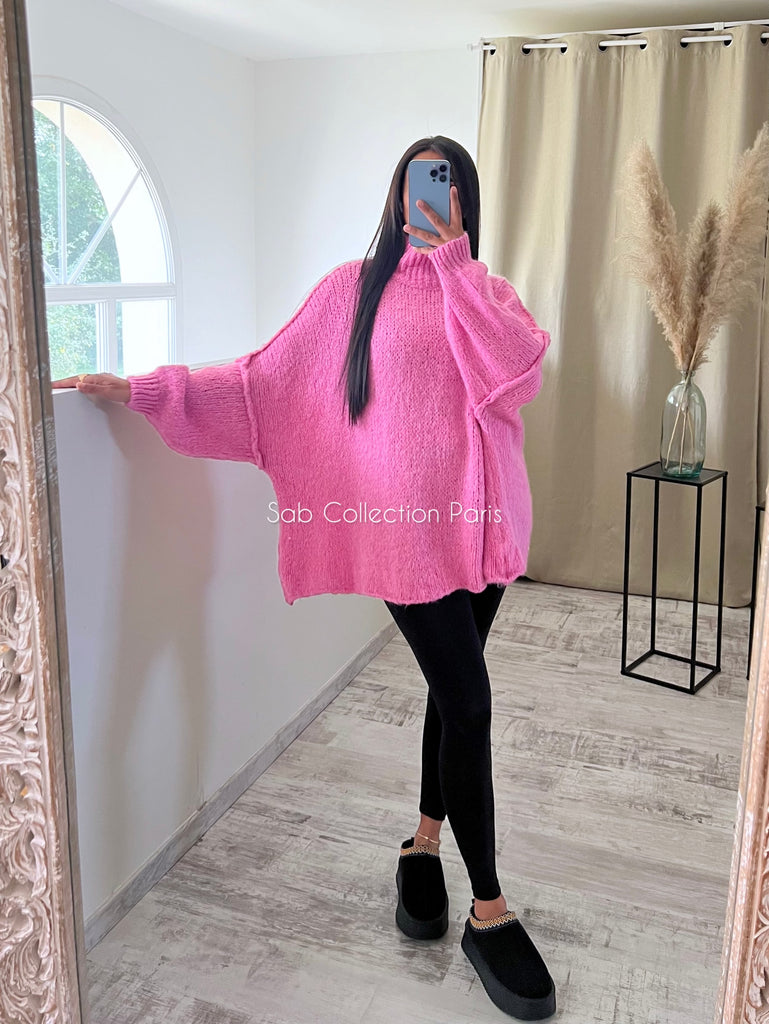 Maille Oversize Mohair Rose