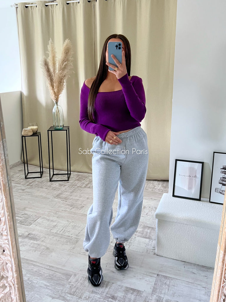 Top Maille ZOLA Violet