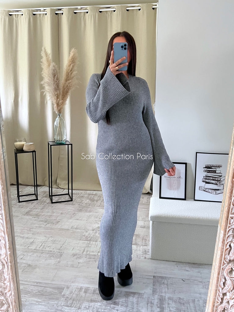 Robe Maille BEAUTY Gris