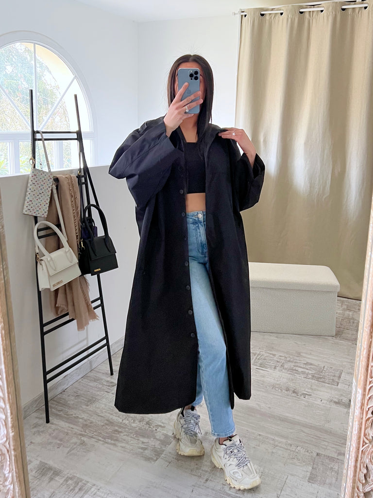 Veste Coupe Vent Oversize Noir