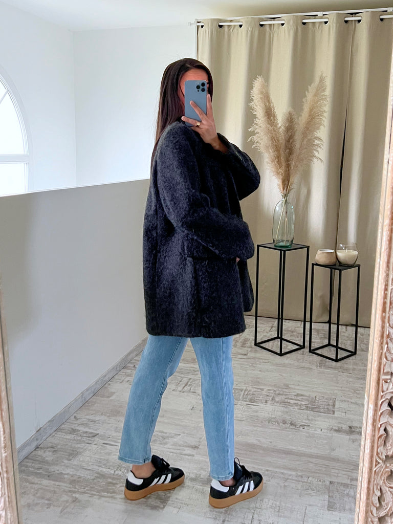 Blazer Moumoute Oversize Noir