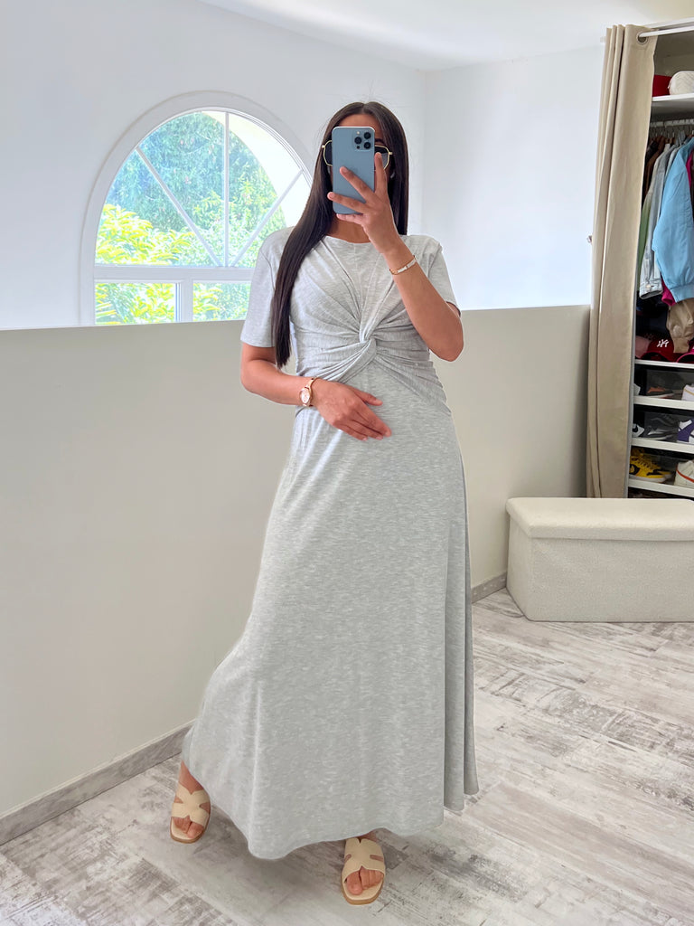 Robe Bustier Croisé Gris