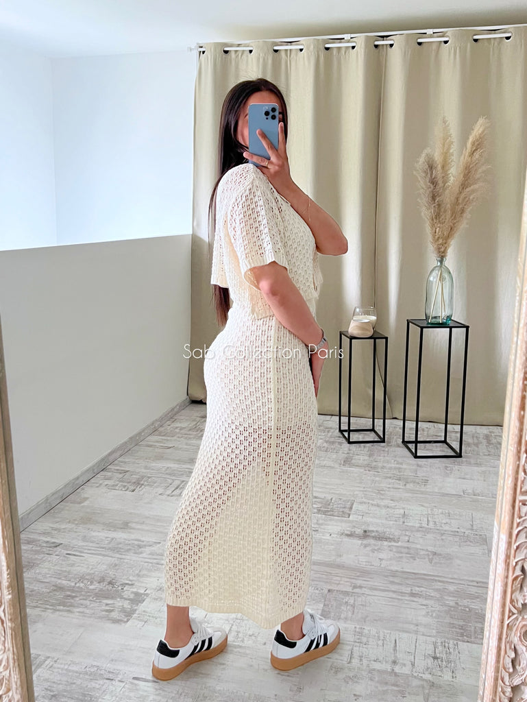 Ensemble Jupe Crochet Nude