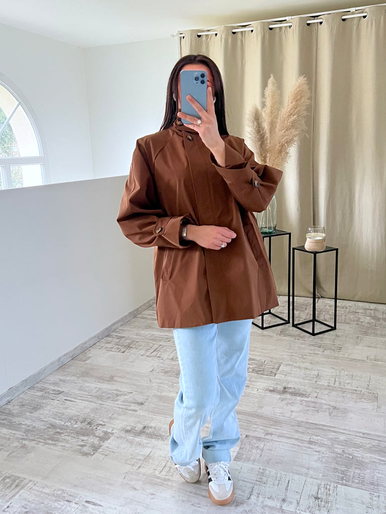 Parka Col Montant Marron