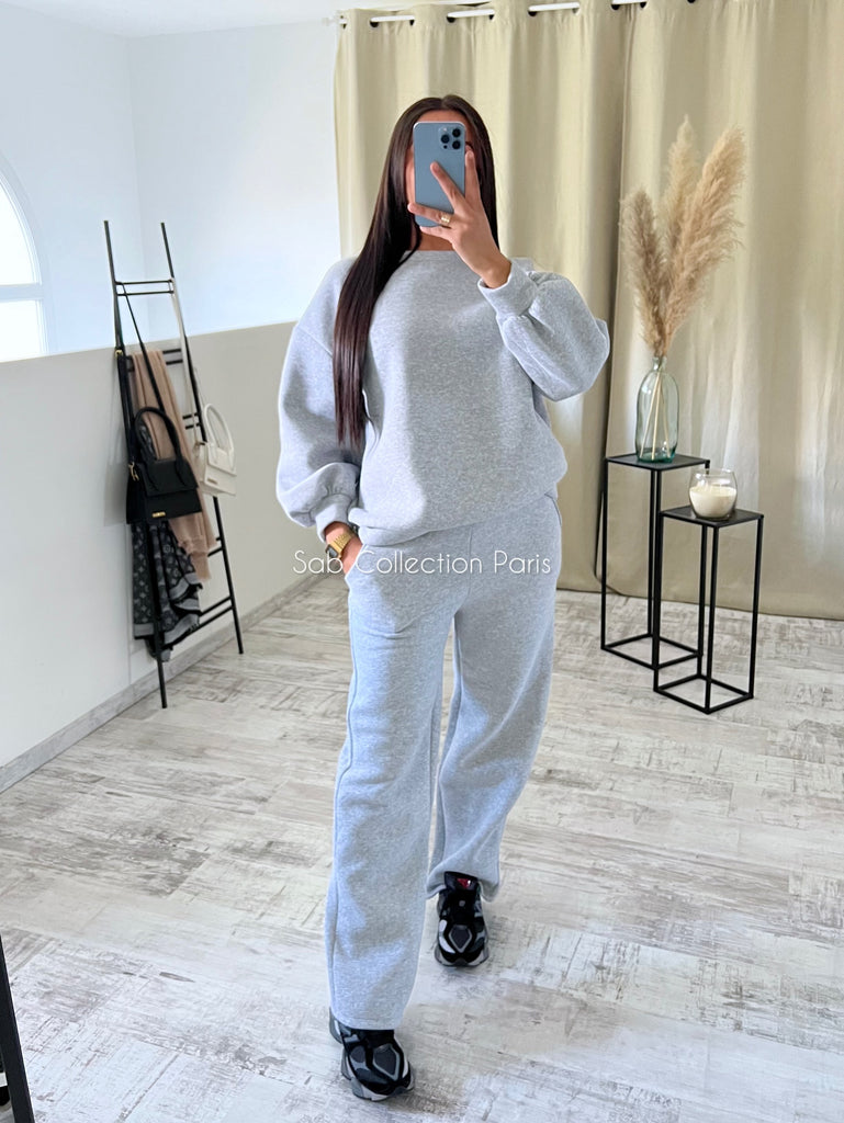 Ensemble Jogging Sweat Gris