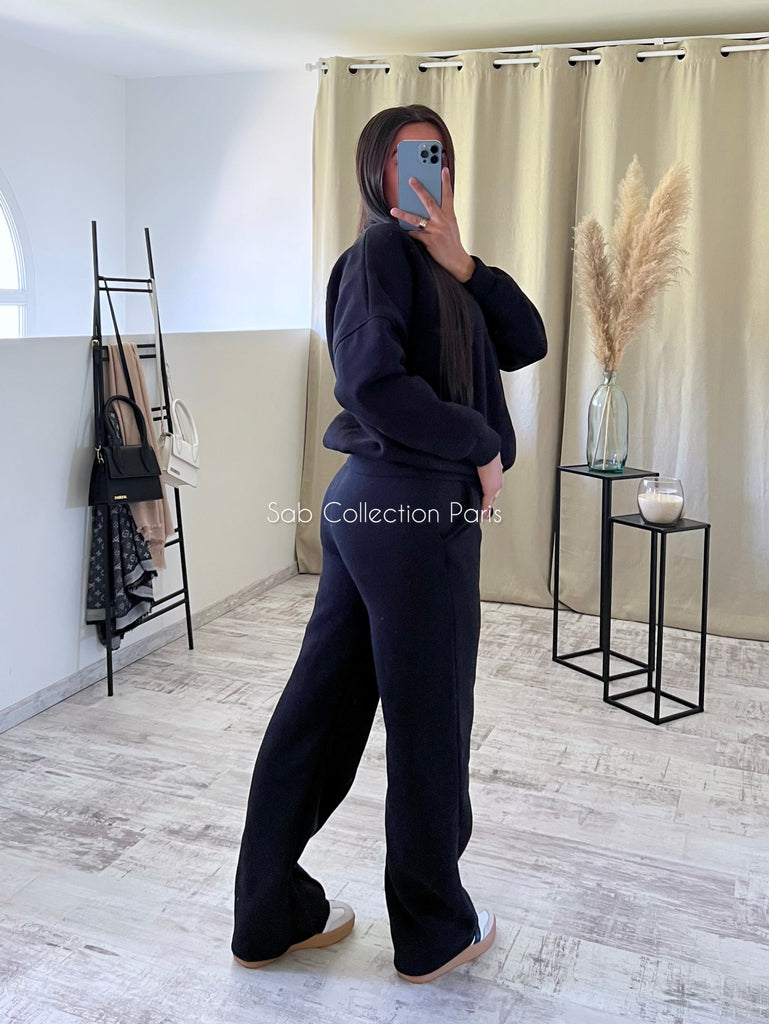 Ensemble Jogging Gilet Noir