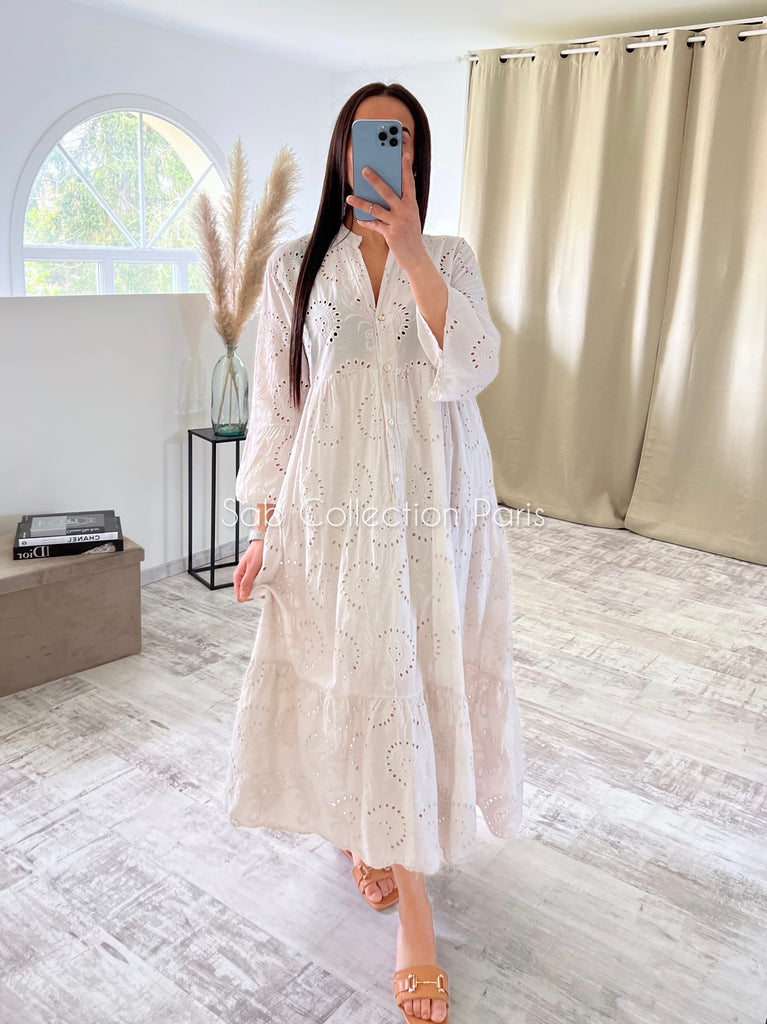 Robe Broderie Anglaise Crème