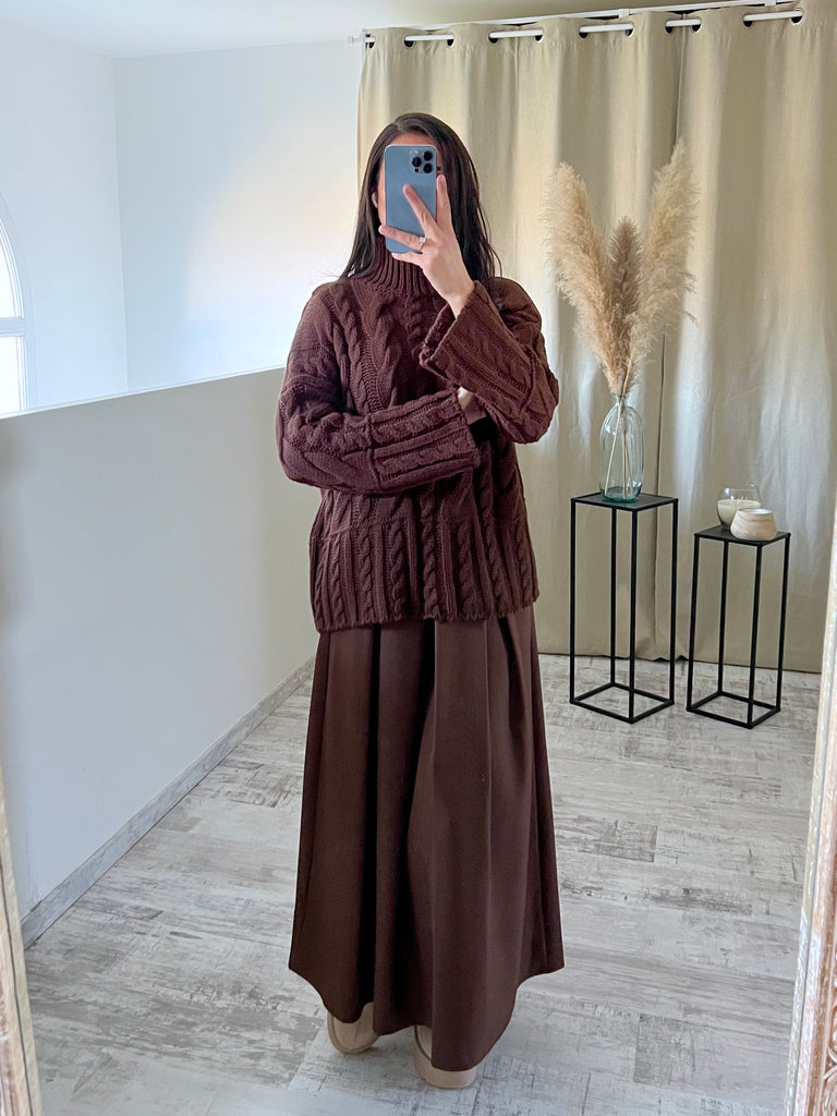 Maille Tressée Marron