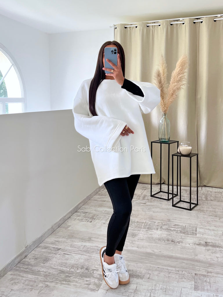 Sweat Oversize MODEST Blanc