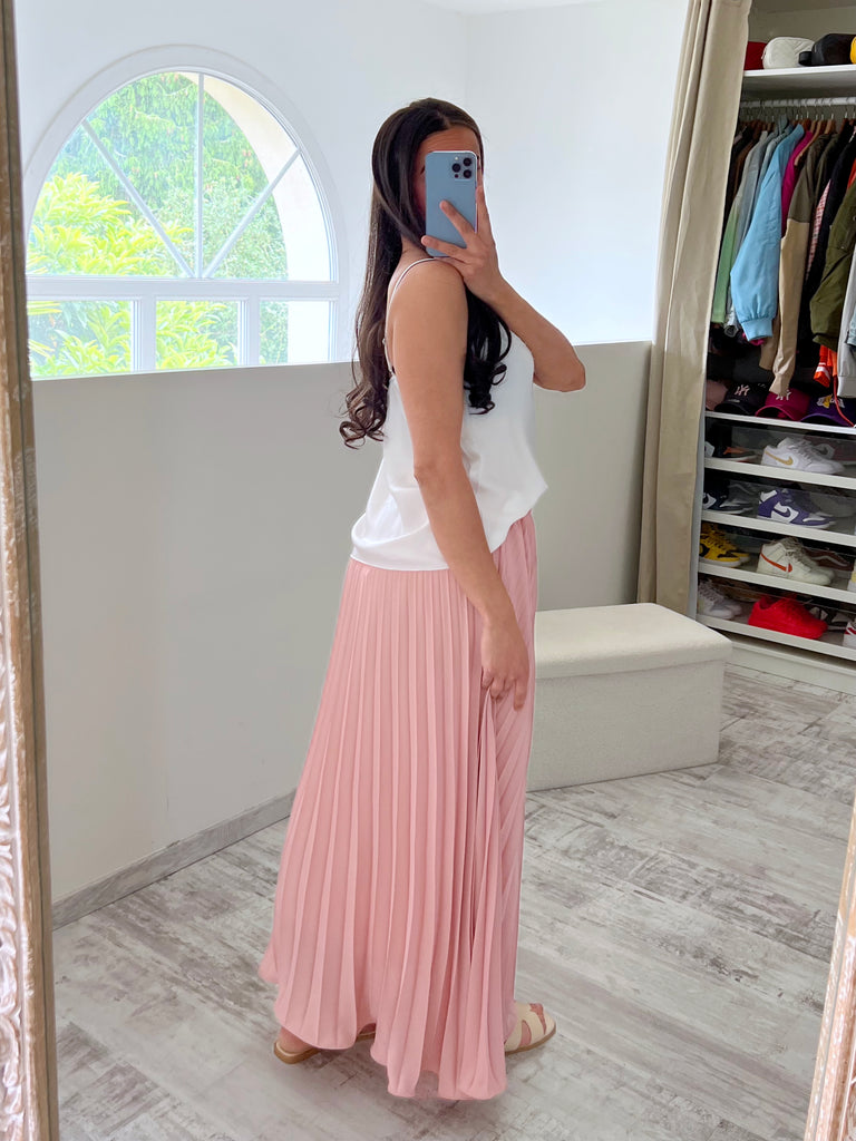 Jupe Plissée Vieux Rose