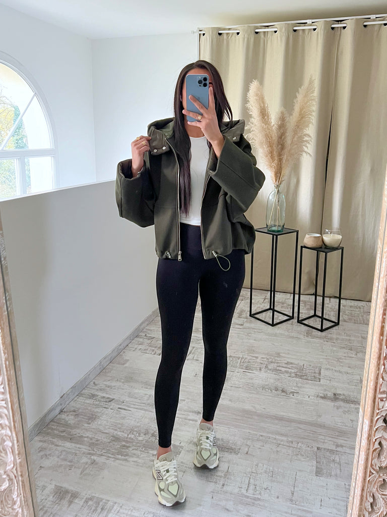 Veste Capuche Doudoune Kaki