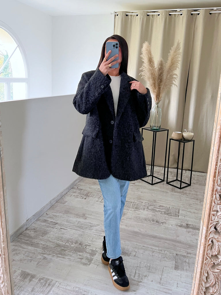 Blazer Moumoute Oversize Noir