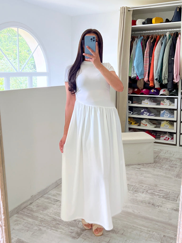 Robe Asymétrique Blanc