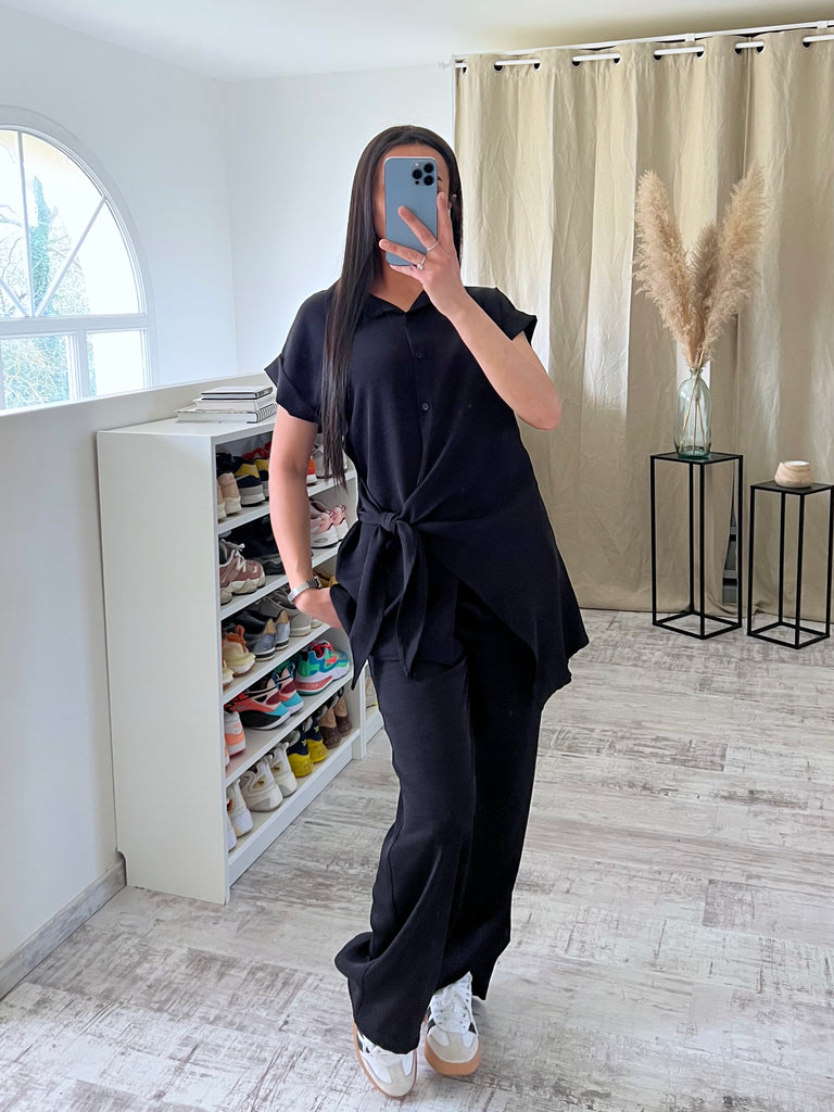 Ensemble Chemise Nouée Noir