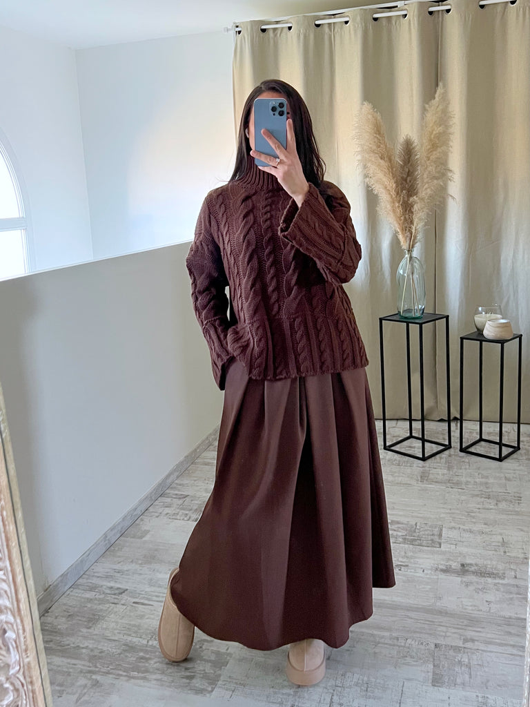 Maille Tressée Marron