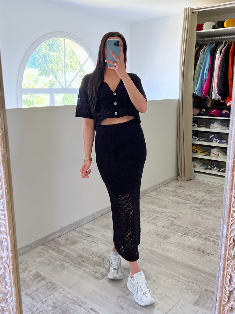 Ensemble Jupe Crochet Noir