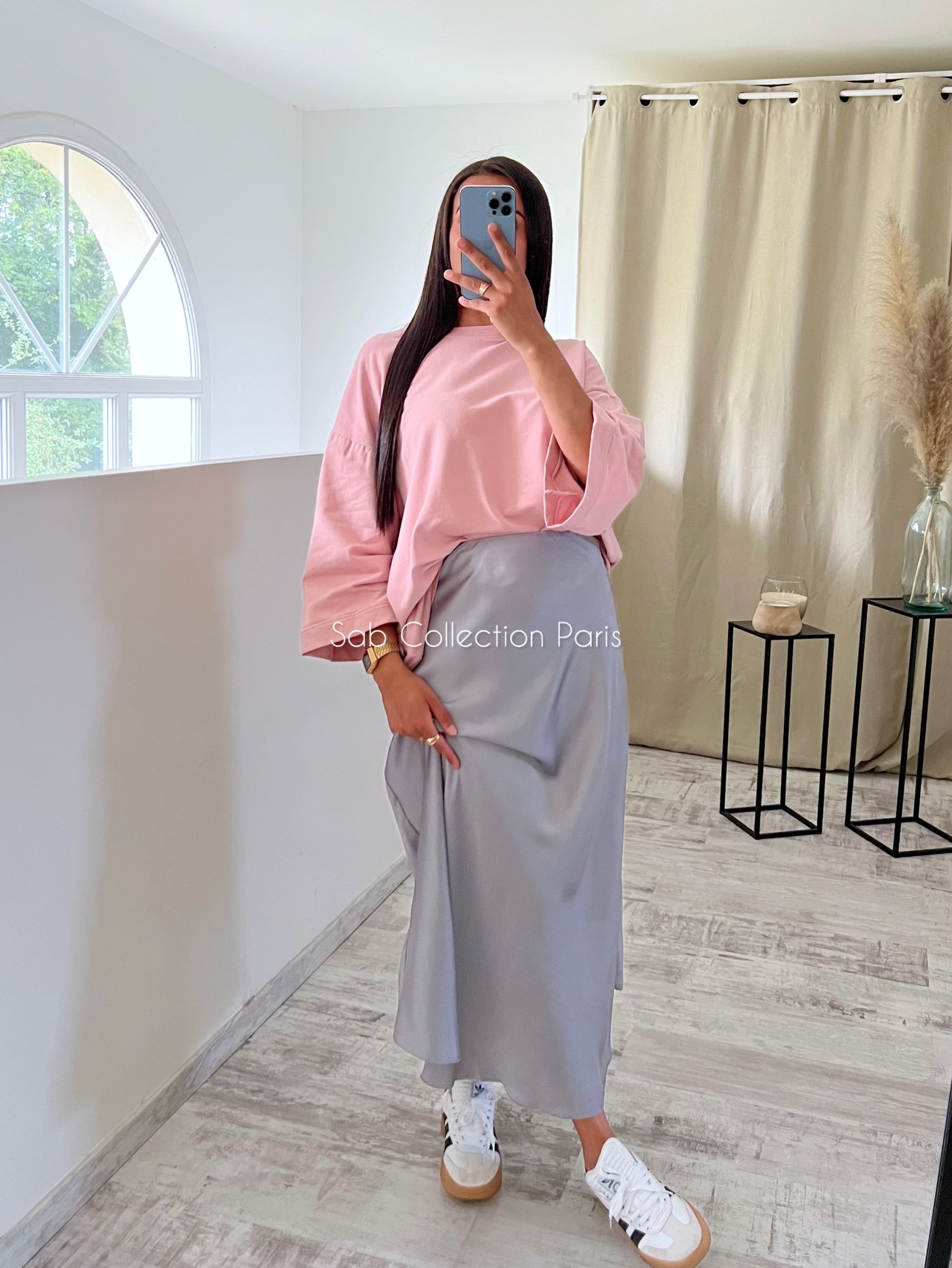 Jupe gris clair best sale