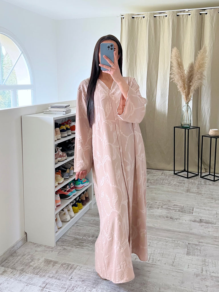 Robe Modest À Effets Taupe