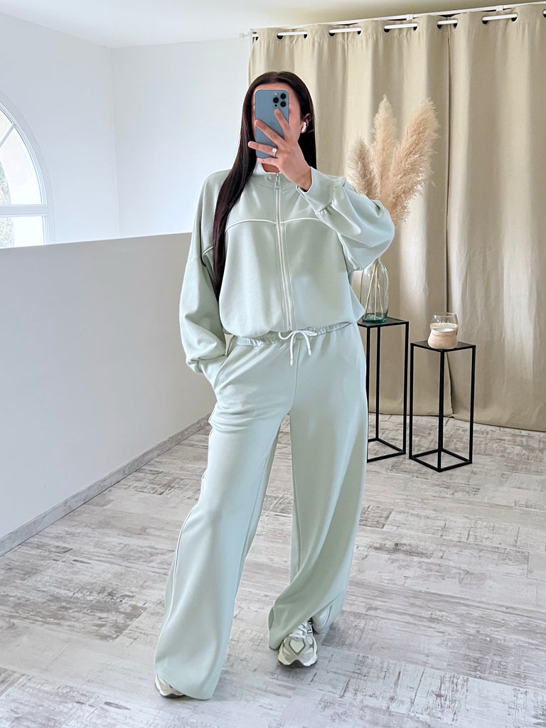 Ensemble Jogging À Traits Mint