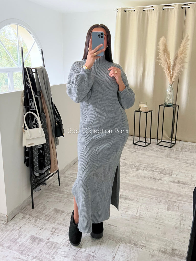 Robe Maille HENA Gris