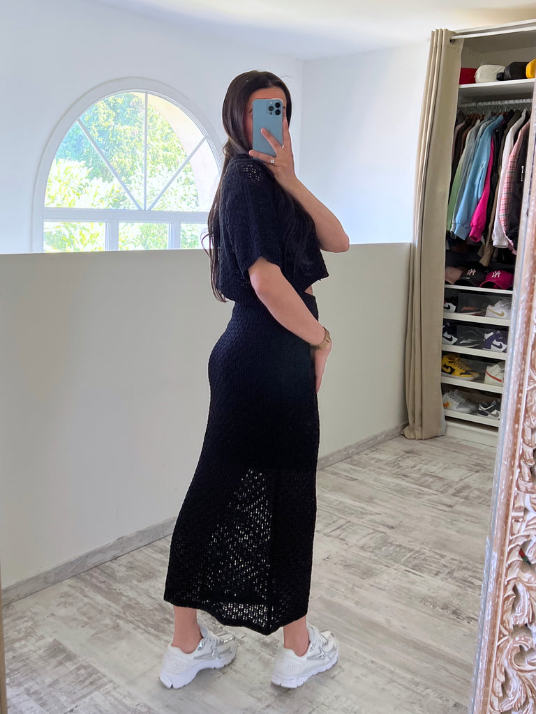 Ensemble Jupe Crochet Noir