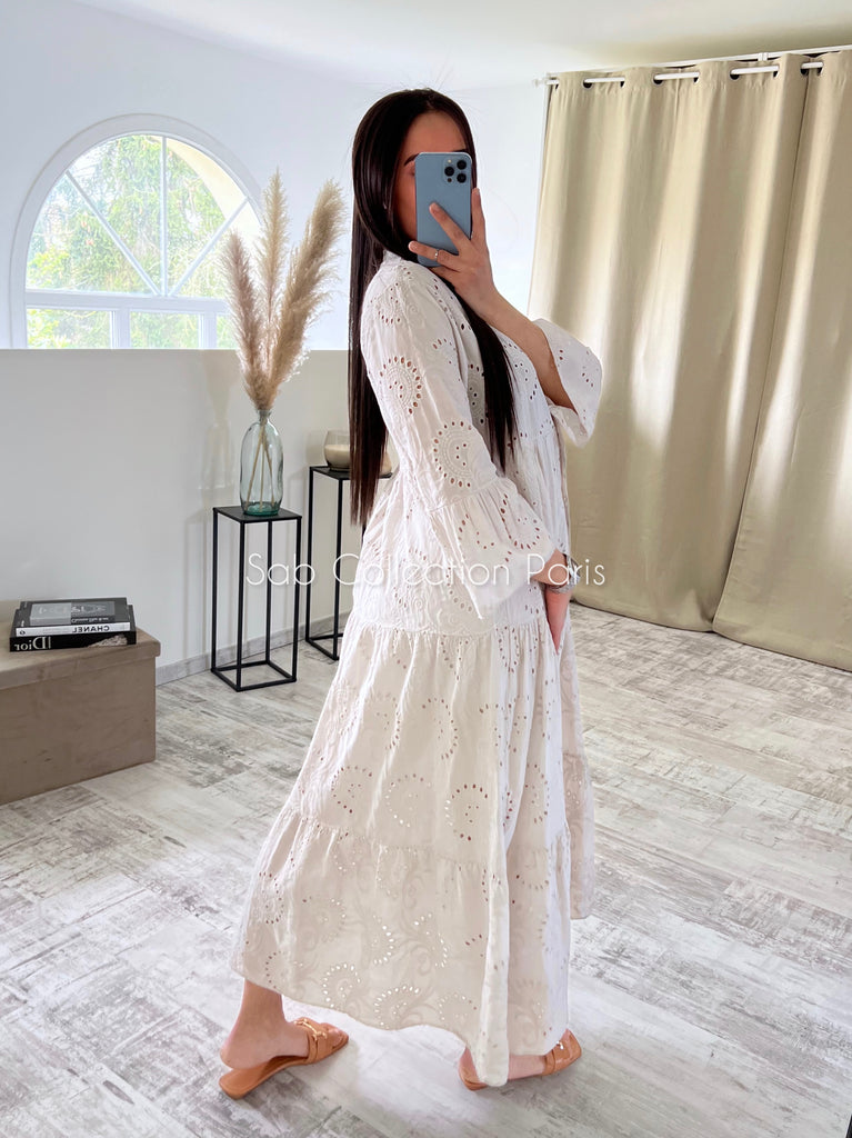 Robe Broderie Anglaise Crème