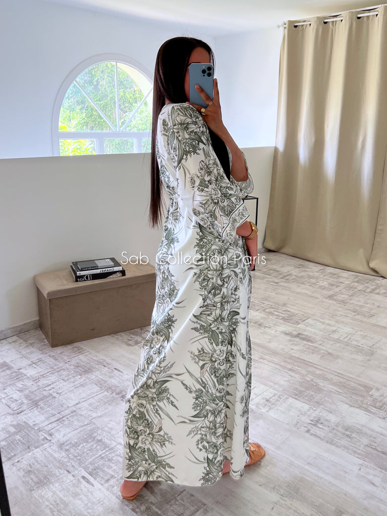 Robe Satin LAYANA Kaki