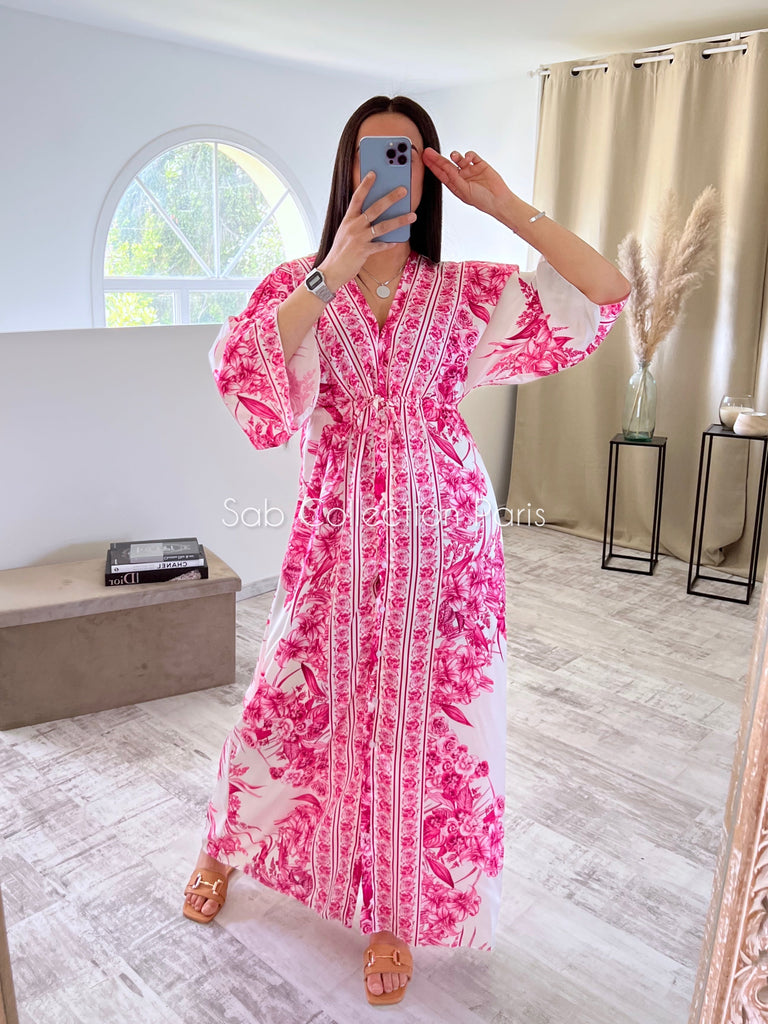 Robe Satin LAYANA Rose