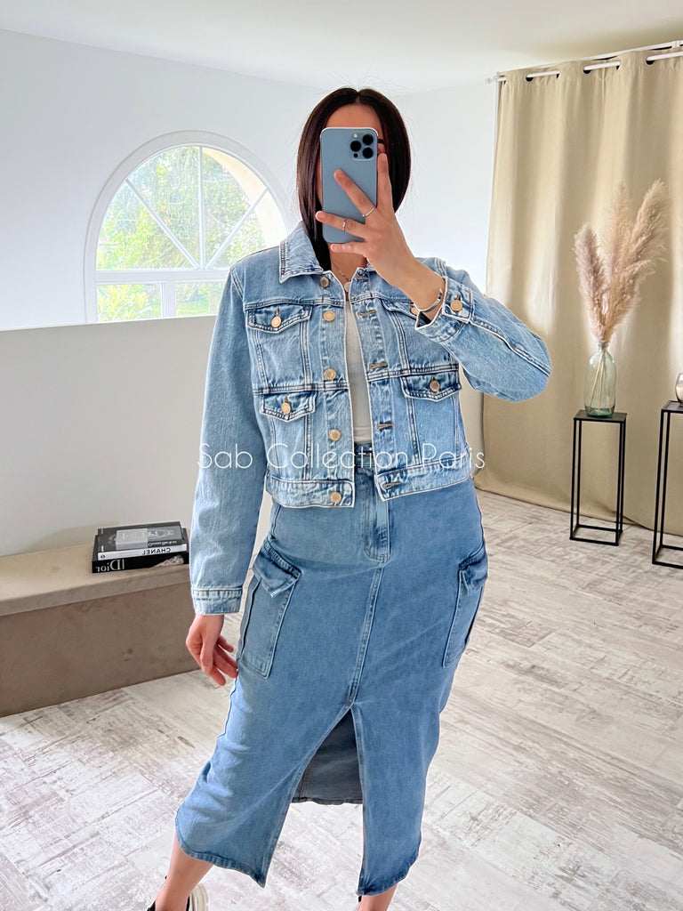 Veste Jean Celya Bleu